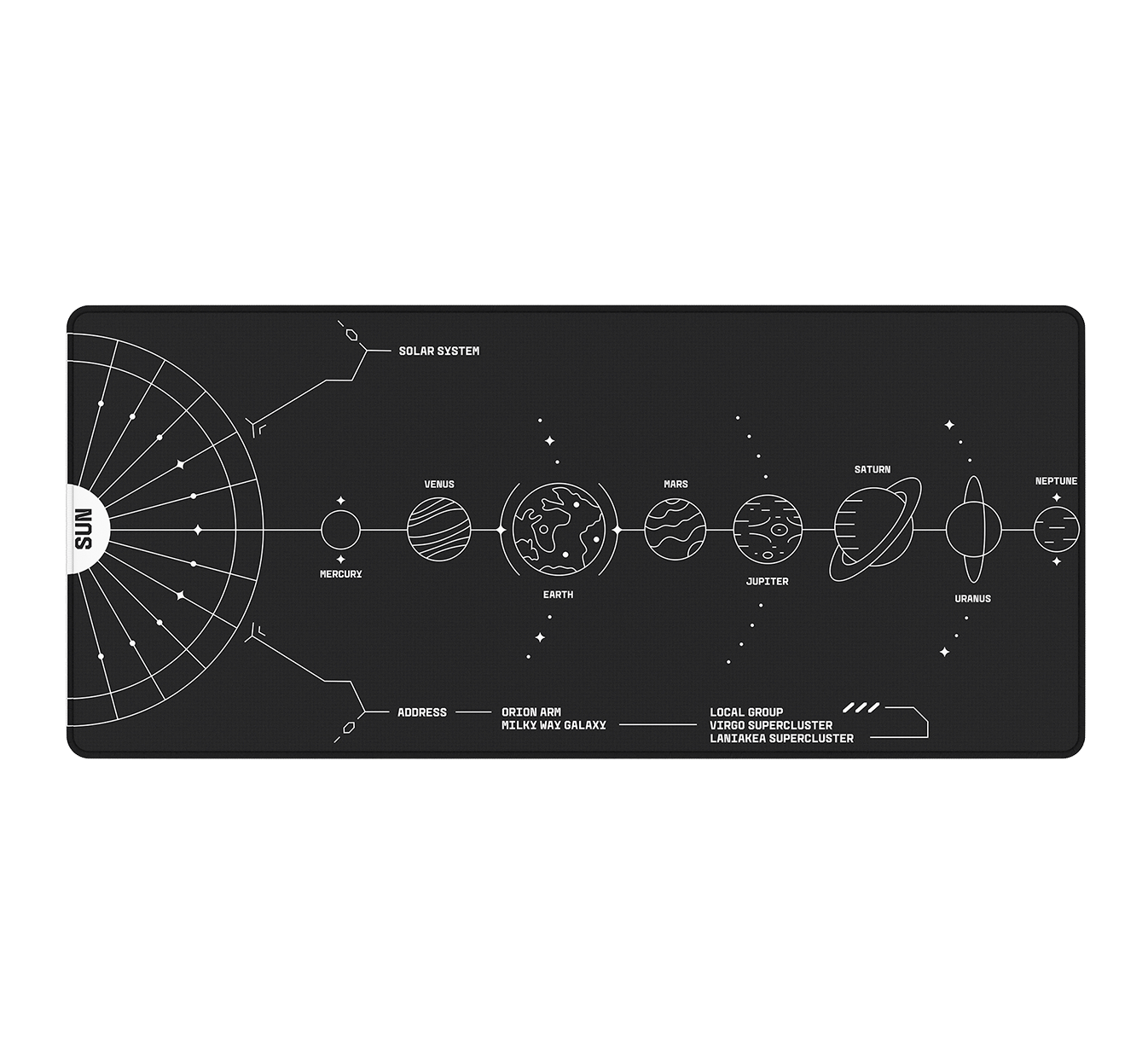 Terra Nova Black Mousepad XL